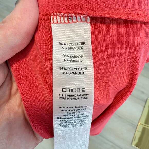 Chicoβs Ultimate Tee π Asymmetrical Hem Top β Coral Pink, Size 1 (M/L) πΈβ¨ - Picture 6 of 12